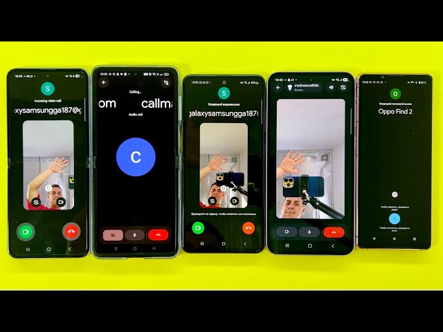 Google Meet & SnapChat Incoming Outgoing Call OPPO Find N2, Samsung A55/A51/Z Flip3 & Sony Xperia 5 