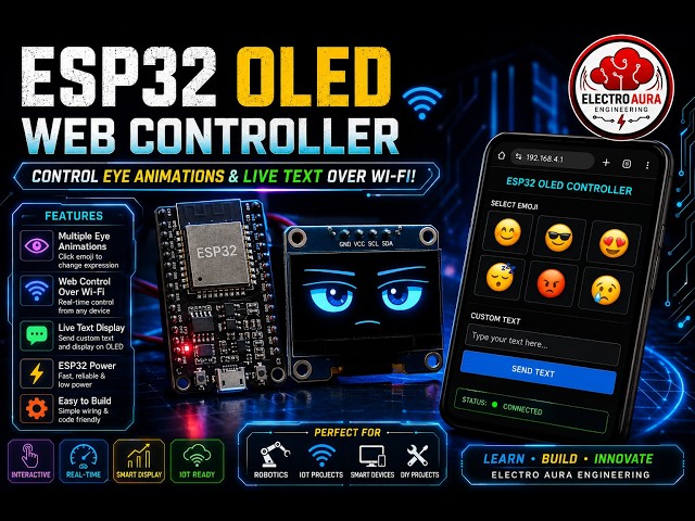 Watch my latest ESP32 OLED Web Control Project! 🚀✨ Features: