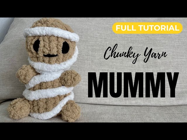 Easy Chunky Yarn Mummy | Easy to Follow Halloween Finger Knitting Tutorial