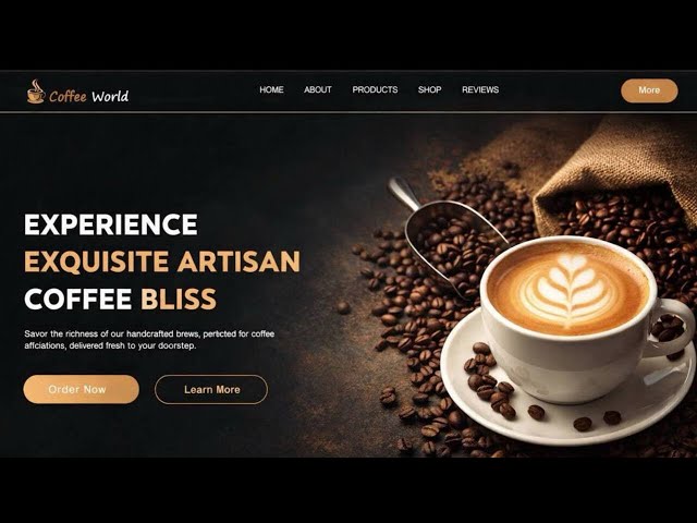 Build a Modern Coffee Website ☕️ | HTML & CSS Landing Page (No JavaScript)