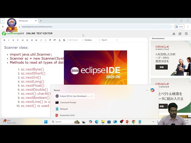14  Java Program Eclipse IDE to read all type of data using Scanner class