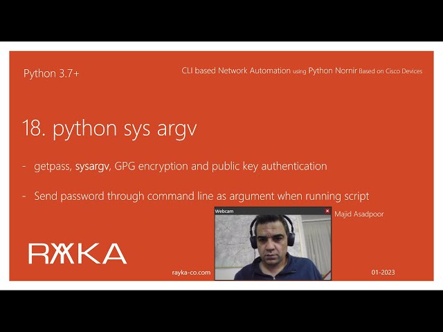 18. python sys argv to get password in network automation
