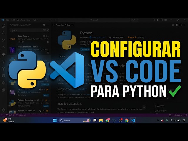 Cómo configurar VS Code para Python (Python + extensiones)