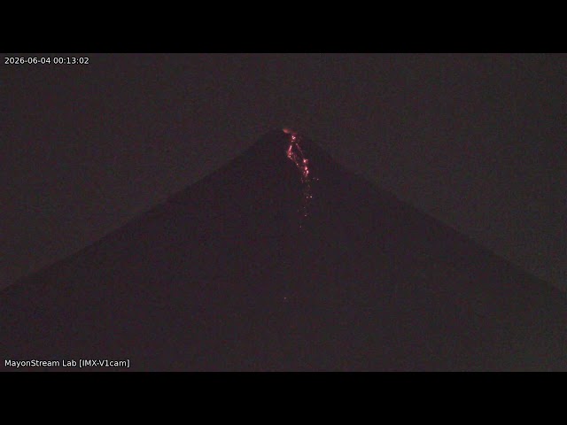 🔴 LIVE: Mayon Volcano Eruption, PH (SSW view) [RPi IMX-V1cam] 12:13 Jun-03-2026 (PST)