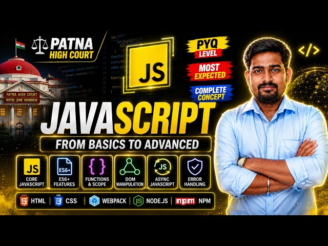 🔥 Patna High Court TA 2026 🚀 JavaScript Complete Concept | From Basics to Advanced