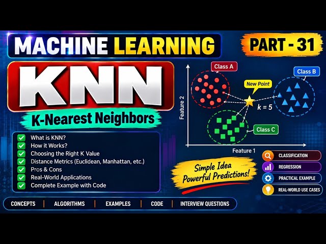 KNN in Machine Learning (Part -31)  #knn#machinelearning#python#datascience#trending#viral#genai#ai 