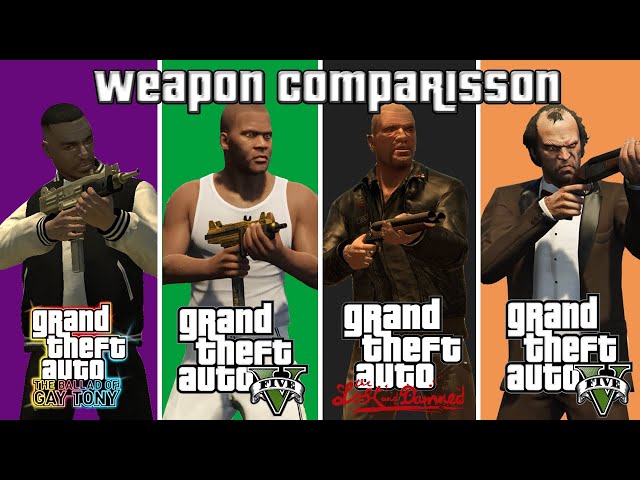 GTA Weapons || GTA Episodes From Liberty City (EFLC) vs GTA 5 (Comparisson)