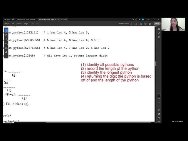 [CS 61A SU25] Midterm Q3b: Longest Python