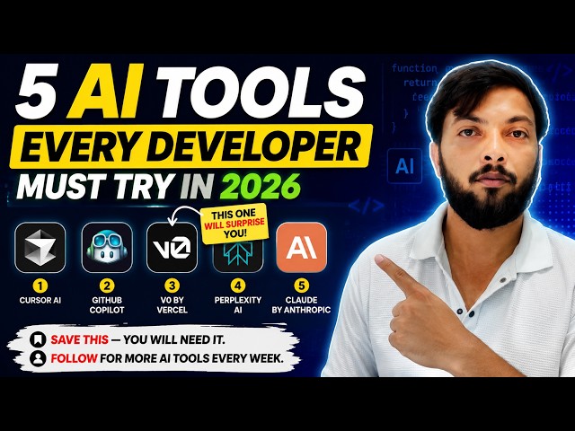 5 AI Tools Every Developer Must Try in 2026 🚀 | #aiandtechwithakash