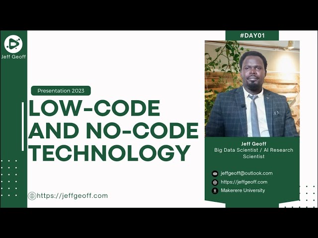 LOW-CODE AND NO-CODE TECHNOLOGY with Jeff Geoff