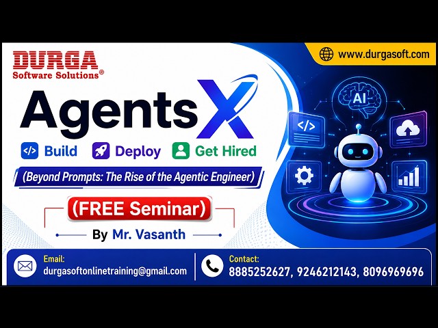 AgentsX Build Deploy Get Hired (FREE Seminar) tutorials || by Mr. Vasanth On 02-08-2026 @10AM (IST)