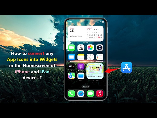 How to convert any App Icons into Widgets in the Homescreen of iPhone and iPad devices ?
