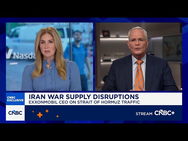 ExxonMobil CEO Darren Woods: There's a disconnect between crude prices and pump prices