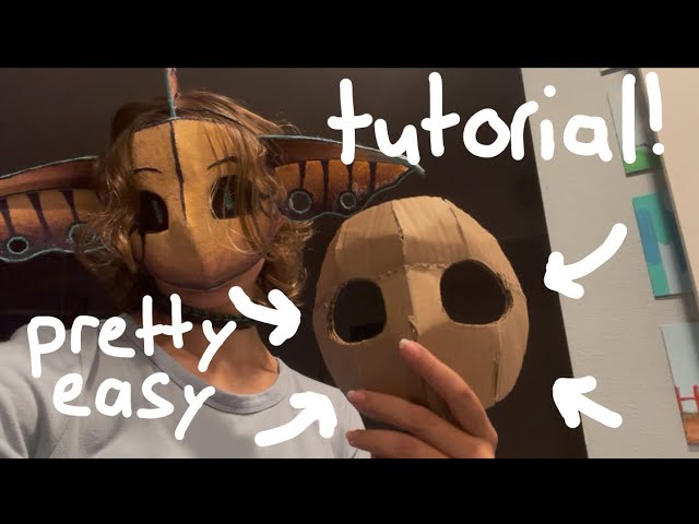 Cardboard therian mask base tutorial 