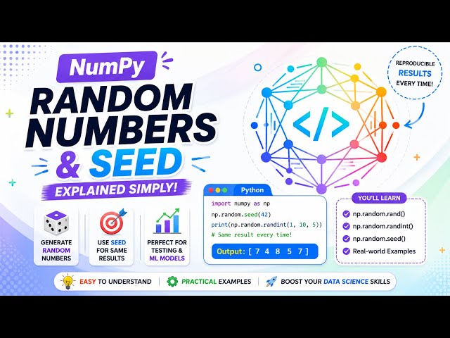 NumPy Random Numbers & Seed Explained - Generate Random Arrays Like a Pro