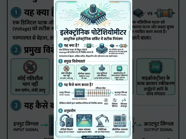 इलेक्ट्रॉनिक पोटेशियोमीटर  #electronics