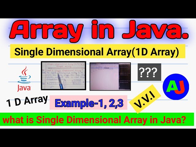 Single dimensional arrays in java | simple arrays