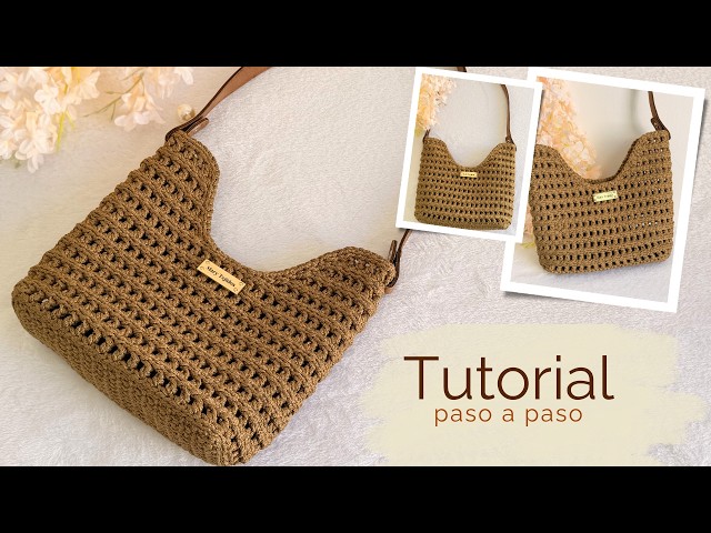 🔥Bolsa Tejida | Moderna y Funcional| Diseño Acalado con Punto Alto/ Tutorial Paso a Paso