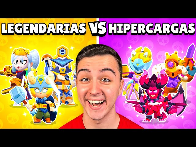 HYPERCHARGE vs. LEGENDARY SKINS in BRAWL STARS 😱🔥 (new maps)