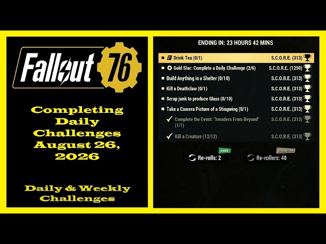 Completing Daily Challenges For August 26, 2026 - Fallout 76 Daily Challenges Guide For New Players