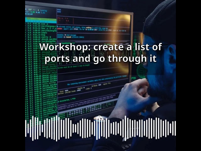 Workshop: create a list of ports and go through it | CyberSecurity & DevSecOps Expert: Develop,...