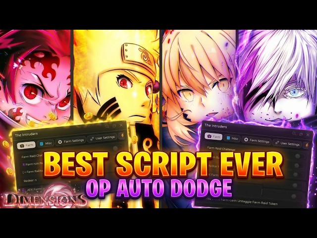 OP Anime Dimensions Script | Auto Dodge, Full Auto Farm & AFK Raid (Mobile & PC)