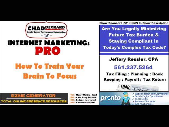 How To Train Your Brain To Focus   Internet Marketing   PRO