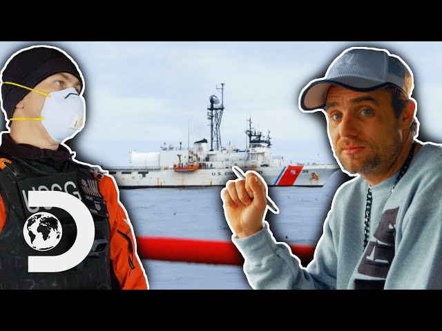 The Saga Gets Boarded By The Coastguard After They Lose A Liferaft | Deadliest Catch