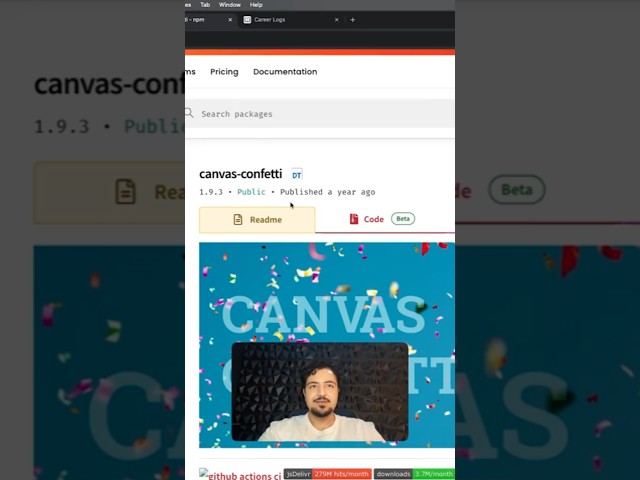This confetti effect was way too easy to do 🎊 #coding #webdevelopment