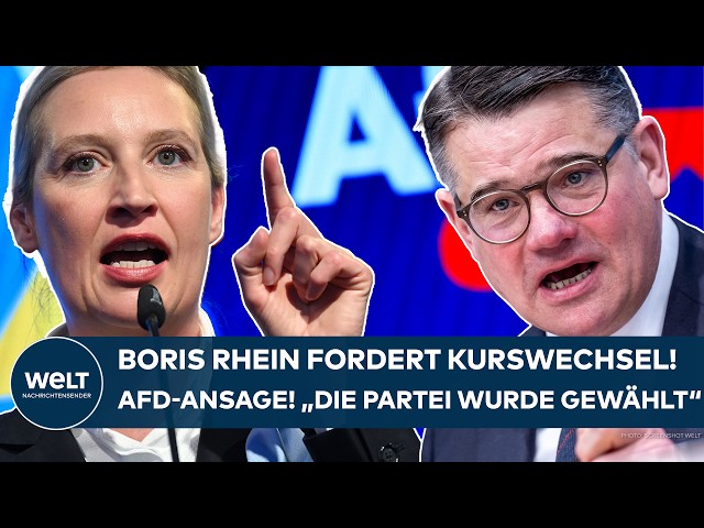 AFD ANNOUNCEMENT: Boris Rhein demands a clear change of course! "The party was elected!"