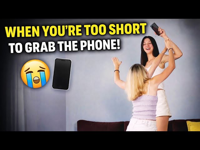 Tall Girl vs Short Girl 😂 | The Phone Challenge