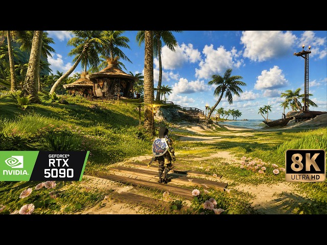 [8K60] Zelda Botw RTX 5090 - RAYTRACING shader  - Ultra graphic gameplay - Extreme settings