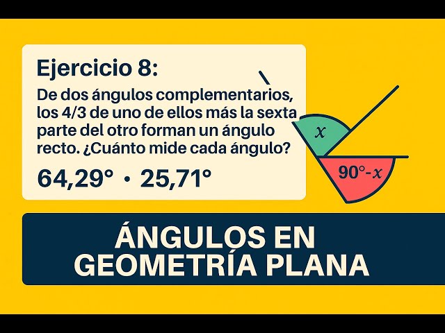 Ejercicio 8: Ángulos Complementarios – Método Calvache | Matemáticas paso a paso #maths #geometria
