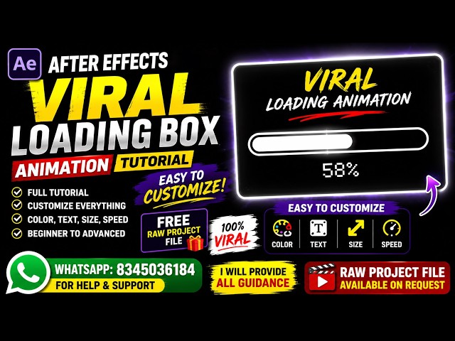 Create Viral Loading Box Animation in After Effects | FREE AE Project File