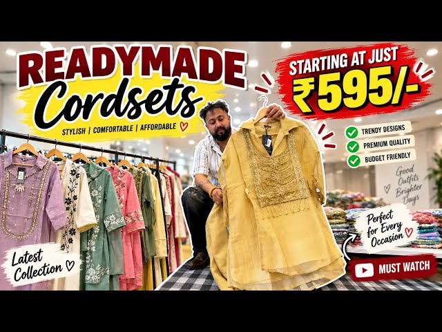 595/- Readymade Cordsets | Wholesale Rate में latest Collection | Misha Tex Fab 