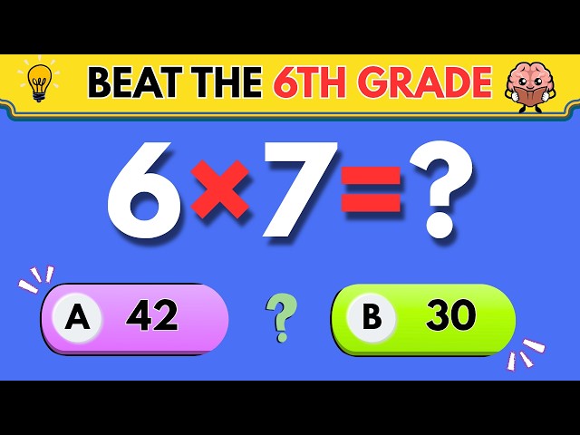 Ultimate Genius Math Challenge 🧠🔎 | Easy to Hard levels For Grade 6th | Smart kid Learning