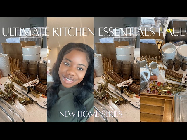 New Home Series|  KITCHEN ESSENTIALS HAUL| AMAZON, HOMEGOODS & BURLINGTON FINDS