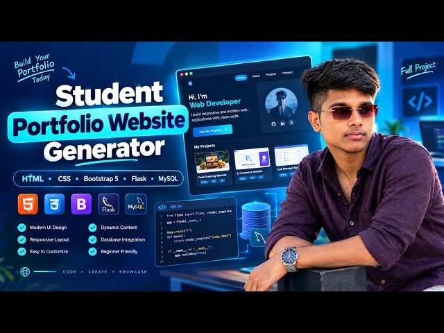🎓 Student Portfolio Website Generator | MCA Mini Project | Python Flask + MySQL | தமிழ் 🚀💻