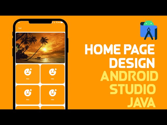 Home Page Design in Android Studio Java | Beautiful UI Tutorial for Beginners