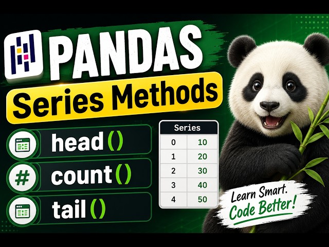 Pandas Series Methods - Head() , Count() , Tail() | Data Handling using Pandas #pythontutorial