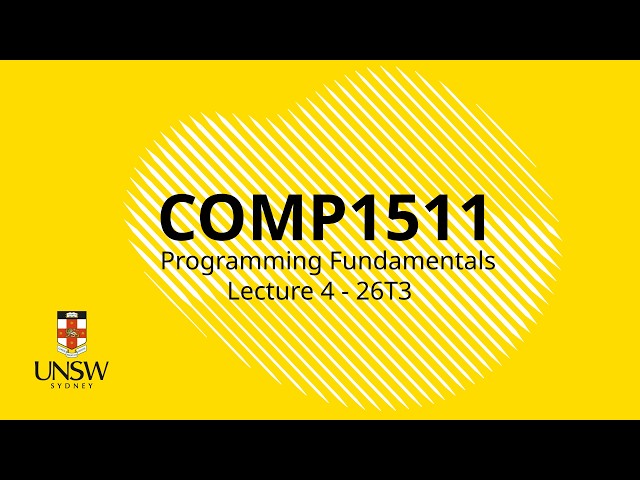 COMP(1511|1911) Week 2 Lecture 2