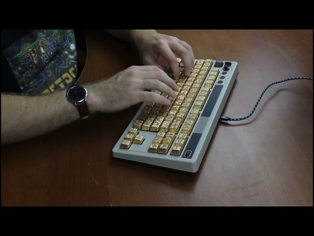 Typing Demo XL - Awekeys Wild Ice metal keycaps / ZealPC Clickiez / 8BitDo keyboard
