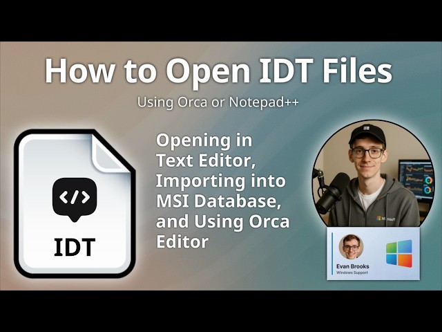 How to Open IDT Files (Windows Installer Database Table)