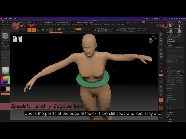 ZB_20.13 | Move points with Zmodeler brush point actions