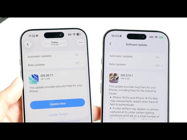 iOS 27.0.1 Vs iOS 26.7.1! (Which Should You Install?)