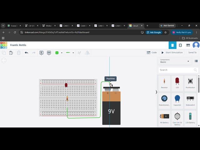 Simple LED Circuit Simulation | LED Circuit for Beginners | Basic Electronics Tutorial
