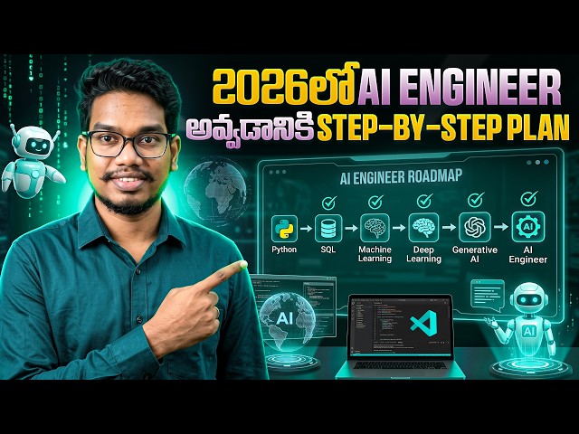 2026 లో AI Engineer అవ్వడానికి Step by Step | Complete AI Engineer Roadmap in Telugu | PythonLife