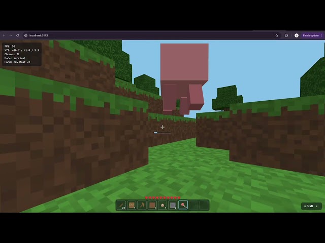 Vibe Coding Minecraft from Scratch (Part 5): Adding Hunger & Furnaces