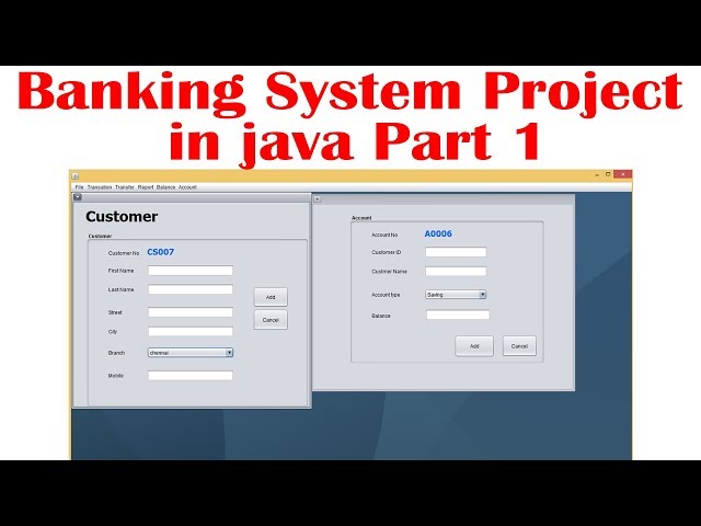 Complete Bank Management System Project in Java with Source Code | Java Projects | part 1