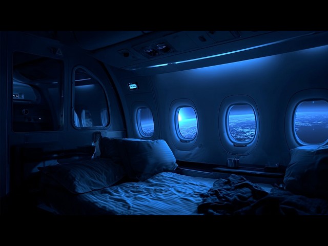 Airplane Cabin White Noise Jet Sounds | Great for Sleeping, Studying, Reading & Homework | 12 Hours